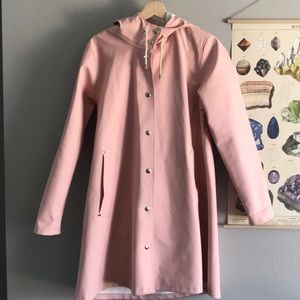 pink rubber coat